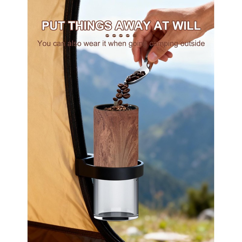 Manual Coffee Grinder with 5 Adjustable Settings Portable Conical Burr