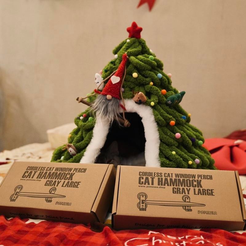 POMESEA 【POMESEA Cat Window Perch】Sunbathing Hammock with Hook Design,Glow in