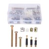 125Pcs Furniture Hardware Screw PreInserted Nut Eccentric Wheel 3in1 Connecting