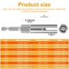 4 Pack 1/4" Hex Shank，Power Wing Nut Driver Set,Slot Wing