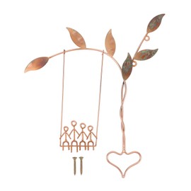 Wall Swing Sculpture Metal Romantic Stress Relief Handcrafted Wall Art Swing Decoration for Bedroom Living Room