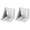 uxcell 2Pcs Inside Corner Bracket Gusset, 57x57x59mm 6060 Angle Connectors