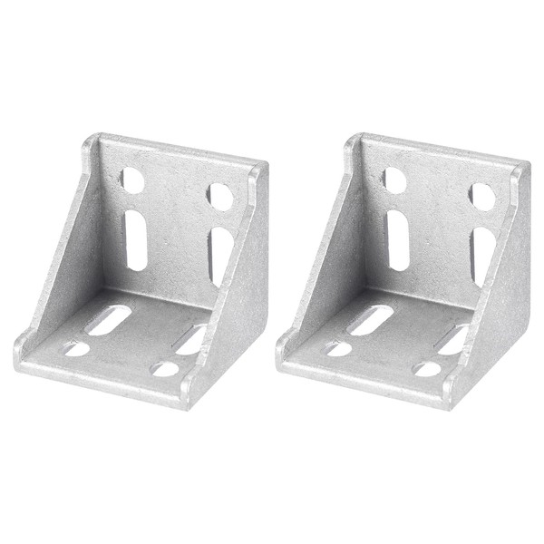uxcell 2Pcs Inside Corner Bracket Gusset, 57x57x59mm 6060 Angle Connectors