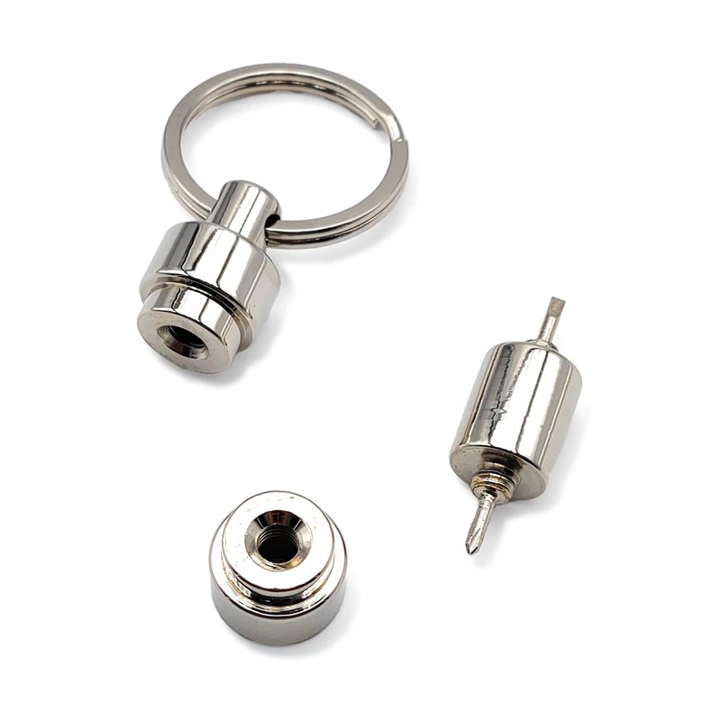 Leddy Living Key Ring Pocket Screwdriver Easy Grip Double End