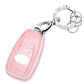 TECARATE for Subaru Key Fob Cover - Soft TPU Key Case Protector Fit for Subaru Forester Outback BRZ Legacy CrossTrek Ascen WRX Impreza Smart Control Key Protector