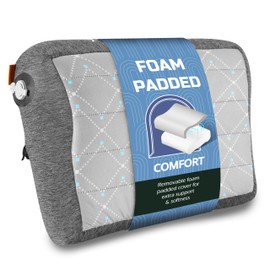 TREKOLOGY Premium Inflatable Camping Pillow with Removable Foam-Padded Case – Noise-Reducing, Ergonomic Design for Outdoor, Backpacking, and Air Travel ALUFT Pro Gray