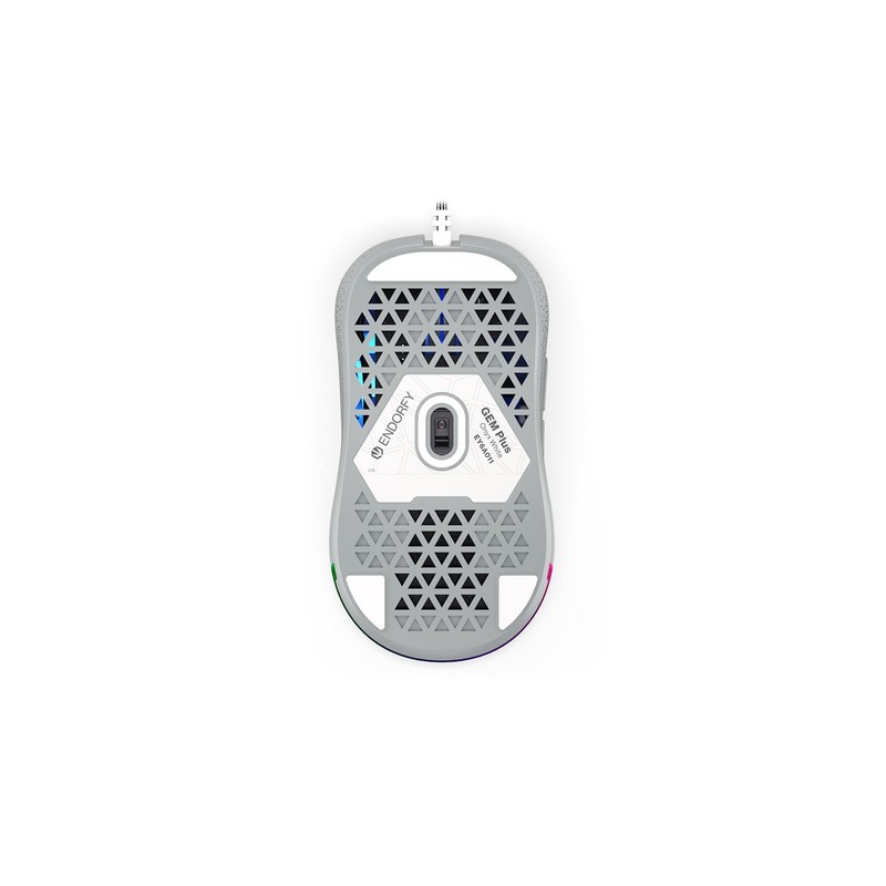 ENDORFY GEM Plus Onyx White Gaming Mouse RGB, Ultralight Wired