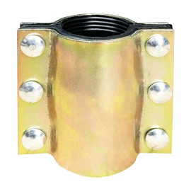 Water Pipe Repair Clamp,OD of The Applied Pipe is about 2.37 inch,Leak Sealer for Pipes and Plumbing,Length 4.72 inch,Suitable for PE/PPR/Steel/Iron Pipe,Bronze