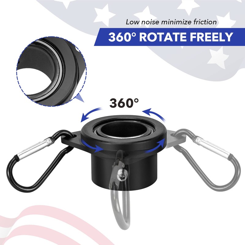 FLAG WIN Aluminum Alloy Flagpole Ring Set with Bearings 2