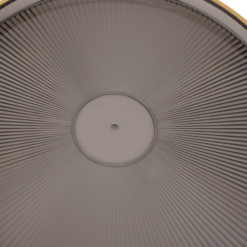 Round Tray with Gold Handle Elegant Multi Functional Golden Rim