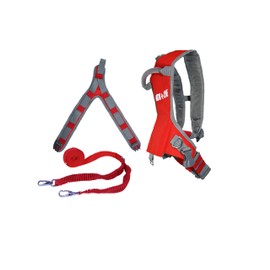 MDXONE Kids SKI Trainer Child SKI Harness with Absorb bungees 9' rope and removable seat harness (Fire Red)