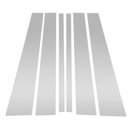 Hihaha Door Pillar Window Trim for Lincoln Navigator 1997-2017 Front Rear Left Right Anti Scratch Sticker Pillar Posts Door Outer Exterior Cover 6 Pcs Silver Tone