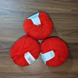 Debbie Bliss Rialto DK Yarn 3 Balls Color 23043 Red Wool 50g 105m
