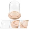Kichvoe Glass Display Dome Cloche Tabletop Display Case,Column Cloche Bell
