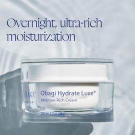 Obagi Medical Obagi Hydrate Luxe Ultra-Rich Facial Moisturizer ?Non-Comedogenic with Tara Seed Extract and Biomimetic Peptides ?Intensive Night Face Cream for Dry, Sensitive or Aging Skin ?1.7 oz