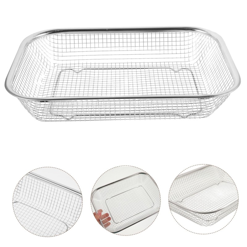 FONDOTIN 1pc Multi-Purpose Stainless Steel Drain Basket Sieve for Kitchen