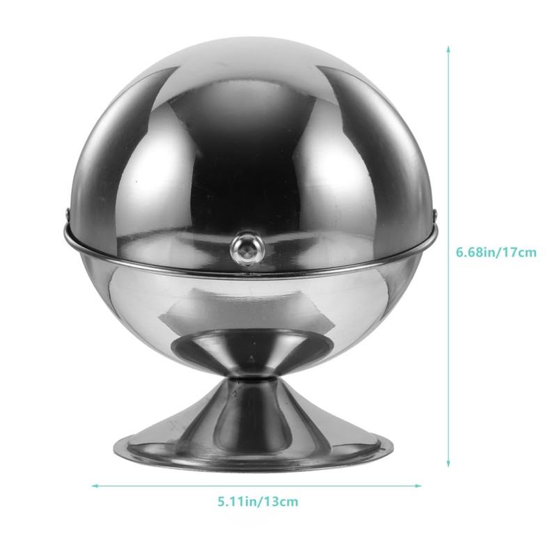 Stainless Steel Sugar Bowl with Roll Top Lid Kitchen Condiment