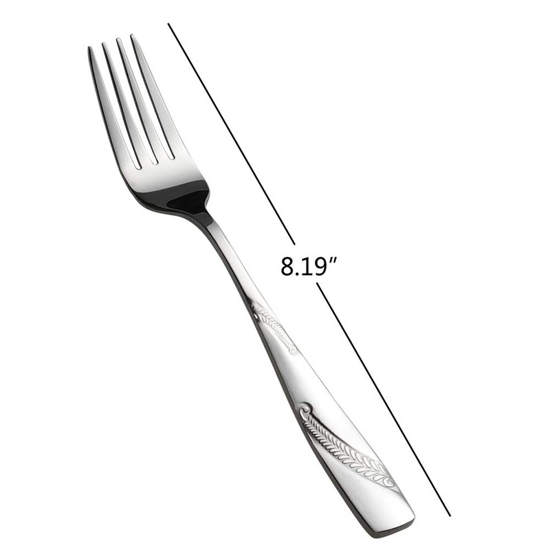 Nicesh 16-Piece Stainless Steel Dinner Forks, 8.19-Inch