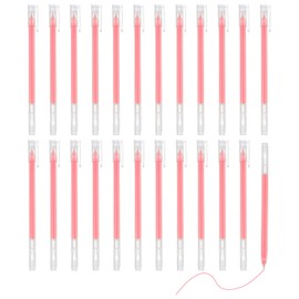 PATIKIL 24 Pcs Colored Gel Pens, 0.5mm Fine Point Pastel Gel Pens High Light Ink for DIY Projects Painting Journaling Notebook Black Paper Drawing, 15cm Length Red Ink