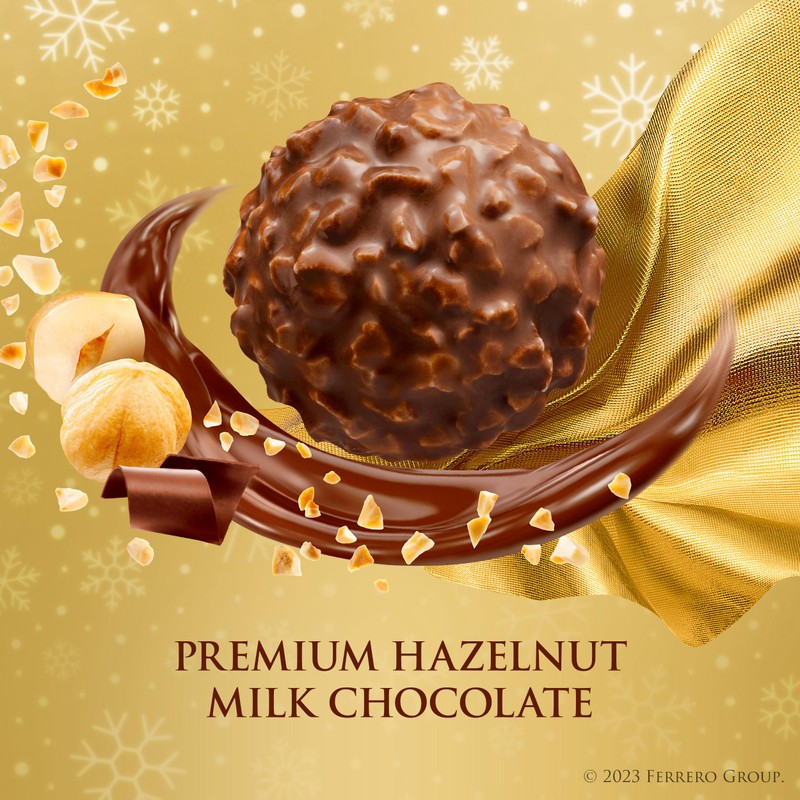 Ferrero Rocher, 4 Holiday Gift Boxes, Premium Gourmet Milk Chocolate