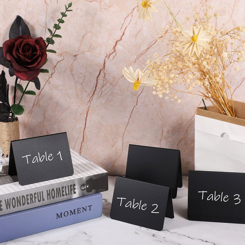 16pcs V Shaped Mini Chalkboard Sign Erasable Reusable for Food
