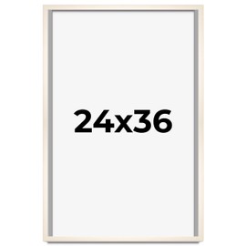 24x36 Shadow Box White Wash Display Frame Solid Wooden with White Acid-Free Backing UV Acrylic & Hanging Hardware | with 3/4" Usable Depth
