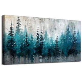 MHARTK66 Abstract Framed Canvas Wall Art For Living Room Wall Decor For Office Bedroom Wall Decorations Black And White Wall Painting Forest Tree Textured Pictures Home Decor Artworks Ready to Hang