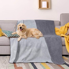 Waterproof Pet Blanket, Washable Dog Blanket for Couch Sofa, Reversible Couch Cover Protector for Dogs, Liquid Resistance Blanket for Dogs Small Medium Large