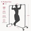 Tajsoon 2 Packs Rolling Clothes Racks for Hanging Clothes Z