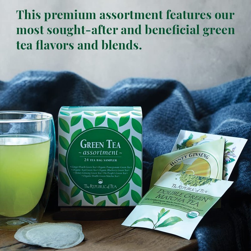 The Republic of Tea - Green Tea Assortment Sampler, 24