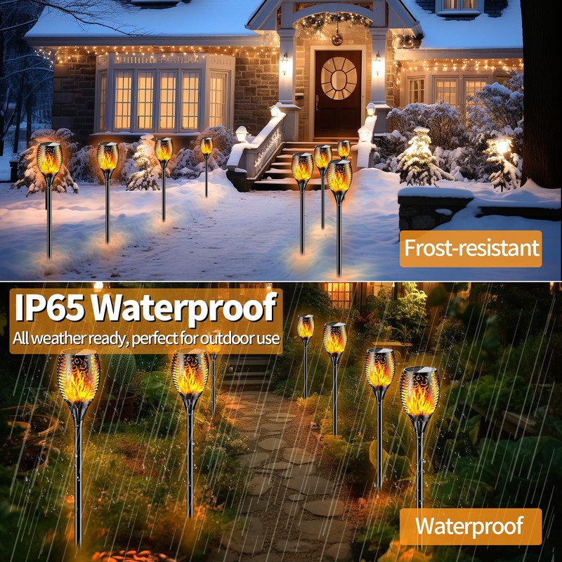 YoungPower Large Solar Torch Lights Flickering Flames Torches 43'' Height