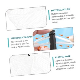 VILLFUL Turtle Tank Escape Net Aquarium Mesh Screen Fish Tank Net Cover Fish Tank Supplies Aquarium Net Fish Tanks Mesh Netting Fish Tank Escape-Proof Net Aquarium Protective Nets