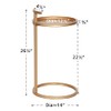 MAYPEX 14" C Round Metal Accent Table End Table for