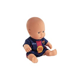 Miniland FC Barcelona - Bambola 21 cm con Divisa Ufficiale Blaugrana, Bambola Calcio Barça Articolata e da Collezione, Licenza Ufficiale (Caucasico)