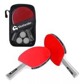 Bluelander Set De Raquetas Ping Pong Pelotas Profesional Tenis De Mesa