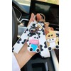 ZHSH Cute 3D Cow Backpack Decorations Keychain for Girls Car