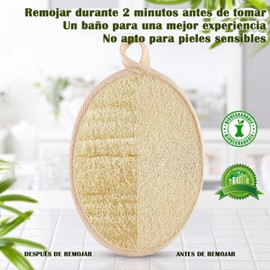 Lumbor37 Esponja Natural de Lufa, Exfoliantes Naturales Puras, Limpieza Profunda Cuidado de la Piel Para Baño Spa Ducha（3P）