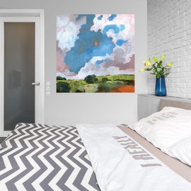 Fine Art Canvas Autumn Dawn Canvas Wall Decor by Artist Paul Bailey for Living Room, Bedroom, Bathroom, Kitchen, Office, Bar, Dining & Guest Room - Ready to Hang - 32 in x 32 in