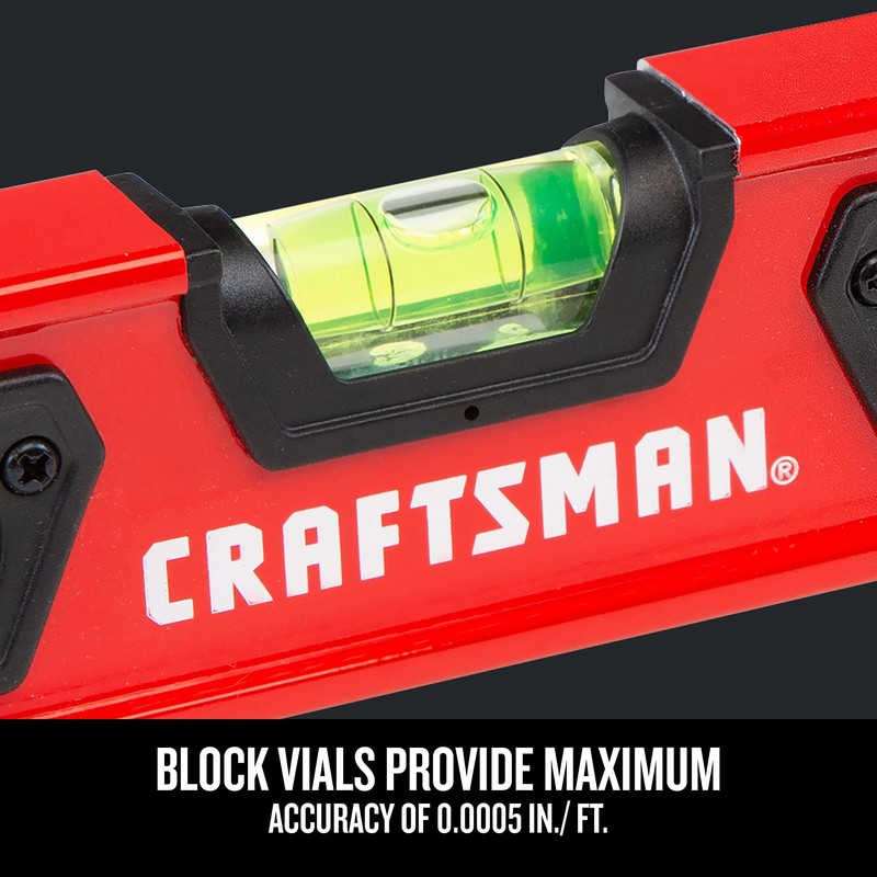 CRAFTSMAN Torpedo Level, 9 Inch, With Shock Absorbing End Caps
