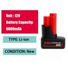 VOLT1799 2-Pack 6.0Ah 12V Batteries 48-11-2460 for Mliwaukee 12v Cordless
