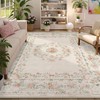 Wonnitar Floral Bow Print 8x10 Area Rugs, Washable Pink Rugs