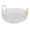 Round Storage Tray 360 Degree Rotating Waterproof Clear Desktop Organizer