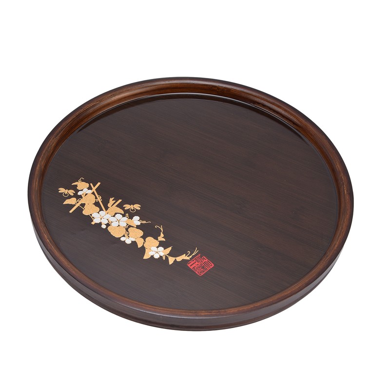 Bamboo Tea Tray Japanese Simple Novel Beautiful Resin Walnut Tea