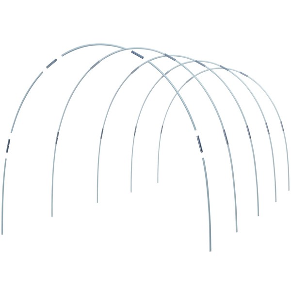 MAXPACE Greenhouse Hoops for DIY 3.5ft or Wider Grow Tunnel, Rust-Free Fiberglass Support Hoops Frame for Garden Fabric, DIY Plant Support Garden Stakes, Gardening Supplies, 25pcs