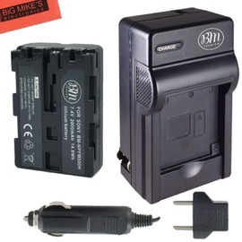 BM Premium NP-FM500H Battery and Charger for Sony Alpha a68, a77II, SLT-A57, SLT-A58, SLT-A65V, SLT-A77V, SLT-A99V, SLT-A200, A300, A350, A450, A500, A550, A560, A580, A700, A850, A900 Cameras