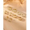 Finrezio Gold Earrings Gold Hoop Earrings for Women Trendy Dainty
