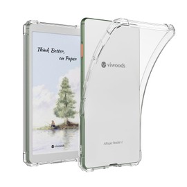 BOZHUORUI Clear Case for Viwoods AiPaper Reader & AiPaper Reader Colour (6.13",2025 Released) | Scratch-Resistant | Thin & Lightweight | TPU Transparent Flexible Back Shell Cover (Clear)