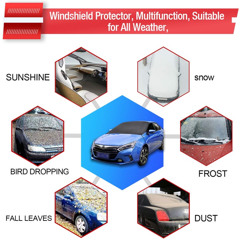 ALTITACO Car Rear Windshield Snow Cover, Rear Windscreen Snow Ice