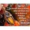 Tiger Eye and Black Onyx Necklace Pendant - protection, courage,