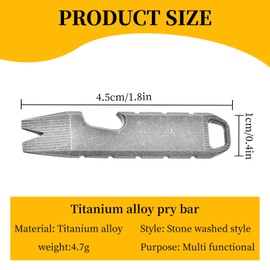 EDC Pry Bar Pry Bar, Titanium Crowbar, Bottle Opener, EDC Mini Pry Bar, Small EDC Lever Bar, Wrench, Multitool EDC Screwdriver, Key Ring, EDC Multifunctional Crowbar